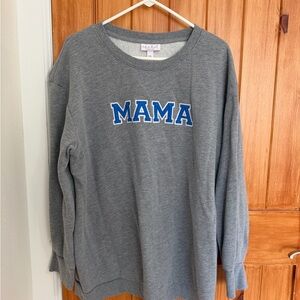Isabel Maternity by Ingrid & Isabel Gray Crew Neck “MAMA” Sweater